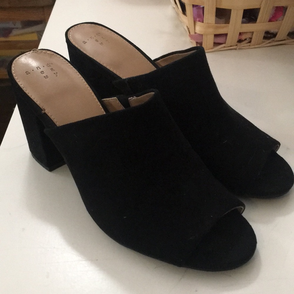 A New Day Block Heel Mules